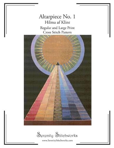 Altarpiece No. 1 Cross Stitch Pattern - Hilma af Klint: Regular and Large Print Chart