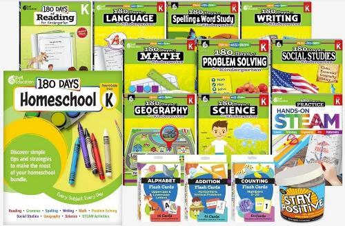 180 Days™: Homeschool Kindergarten Set: Every Subject, Every Day