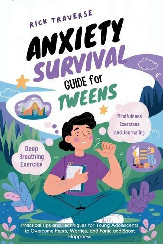 Anxiety Survival Guide For Tweens: Practical Tips and Techniques for Young Adolescents to Overcome Fears, Worries, and Panic and Boost Happiness