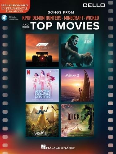 Songs from KPop Demon Hunters, Minecraft, Wicked: And More Top Movies. Cello Play-Along Book with Online Audio