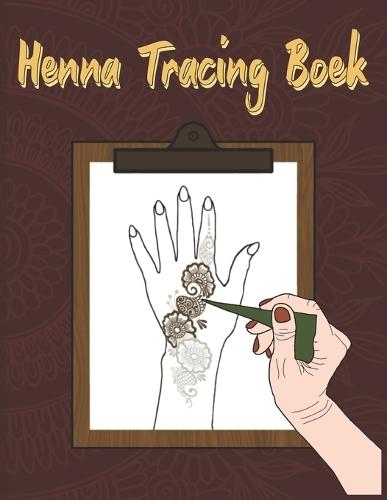 Henna Tracing Boek: Hand henna traceringsboek Mehndi activiteitenboek Trace henna tatoeages for hands
