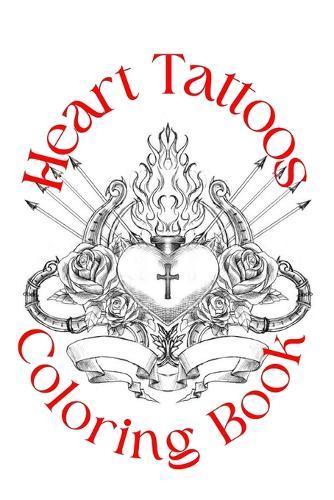 Heart Tattoos Coloring Book