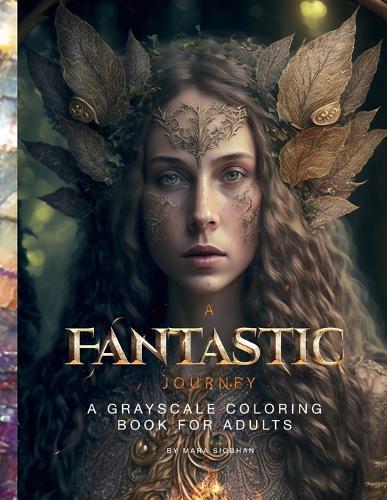 A Fantastic Journey: A Grayscale Coloring Book for Adults