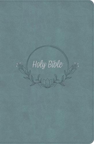 KJV Large Print Personal Size Reference Bible, Earthen Teal Suedesoft Leathertouch, Indexed