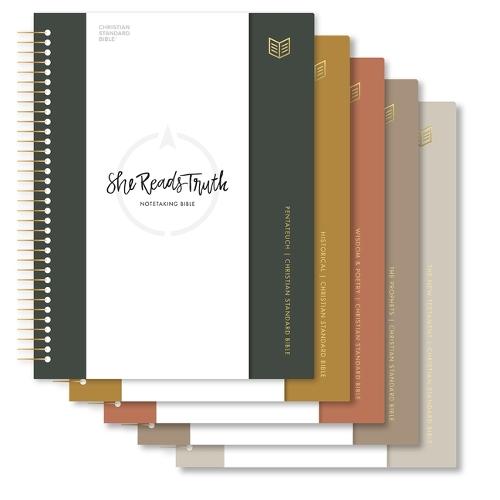 CSB She Reads Truth Spiral-Bound Notetaking Bible, Five-Volume Set, Hardcover