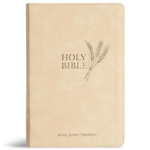 KJV Giant Print Reference Bible, Cream Leathertouch