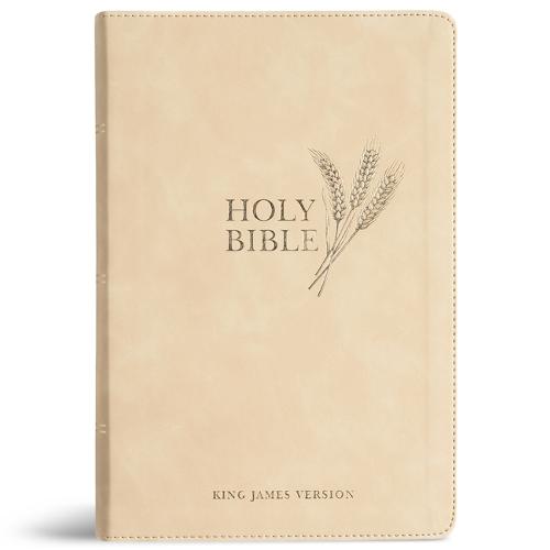 KJV Giant Print Reference Bible, Cream Leathertouch, Indexed