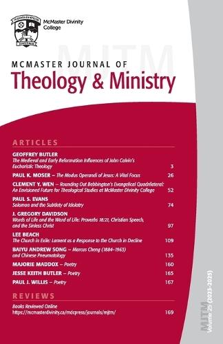 McMaster Journal of Theology and Ministry: Volume 25: 2023-2025