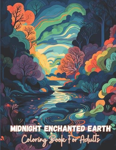 Midnight Enchanted Earth Coloring Book: Adult Coloring Book, Nature, Landscape For Stress Relief