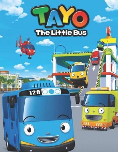 Tayo the little bus: nice coloring book for kids/15 images of Tayo/School/bus coloring book