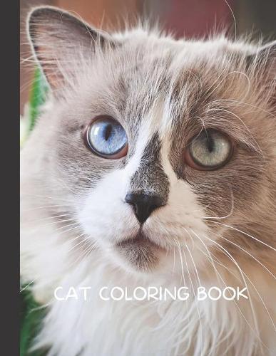 Cat Coloring Book: Cat Gifts for Toddlers, Kids ages 4-8, Girls Ages 8-12 or Adult Relaxation Cute Stress Relief Animal Birthday Coloring Book Made in USA