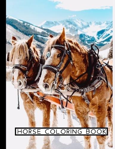 Horse Coloring Book: Coloring Toy Gifts for Toddlers, Kids Ages 4-8, Girls 4-8, 8-12 or Adult Relaxation Cute Easy and Relaxing Realistic Large Print Birthday Gifts