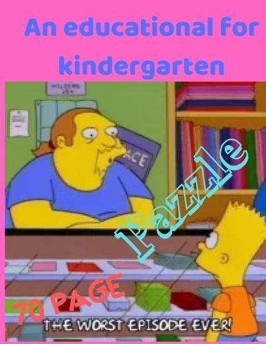 An educational for kindergarten: Pazzle book +more 70 page 8.5*11 inch.