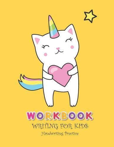 Workbook Writing for kids: Handwriting Practice Book For Kids Writing Page and Coloring Book: Numbers 1-10: For Preschool, Kindergarten, and Kids Ages 3+:8.5x11: 50 pages: Yellow Cover