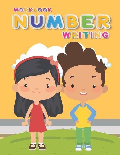 Number Writing: Handwriting Practice Book For Kids Writing Page and Coloring Book: Numbers 1-10: For Preschool, Kindergarten, and Kids Ages 3+:8.5x11: 50 pages: Cute Two Kids Cover