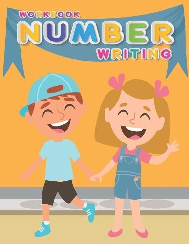 Number Writing: Handwriting Practice Book For Kids Writing Page and Coloring Book: Numbers 1-10: For Preschool, Kindergarten, and Kids Ages 3+:8.5x11: 50 pages