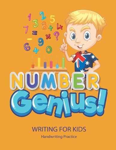 Number Genius: Handwriting Practice Book For Kids Writing Page and Coloring Book: Numbers 1-10: For Preschool, Kindergarten, and Kids Ages 3+:8.5x11: 50 pages: Full colour interior: Shocking Pink Cover