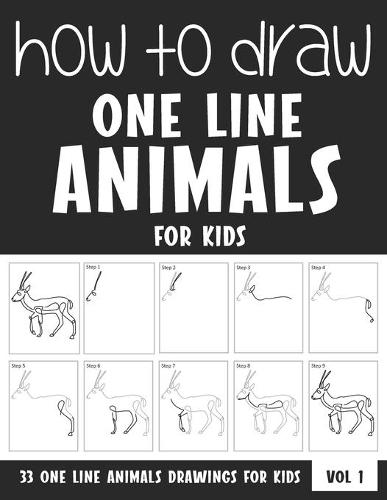 How to Draw One Line Animals for Kids