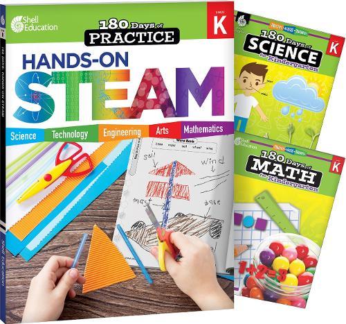 180 Days™: STEAM, Science, & Math Grade K: 3-Book Set: Practice, Assess, Diagnose