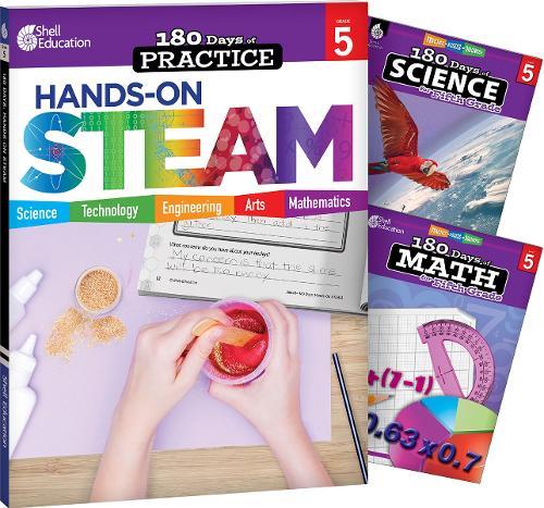 180 Days™: STEAM, Science, & Math Grade 5: 3-Book Set: Practice, Assess, Diagnose