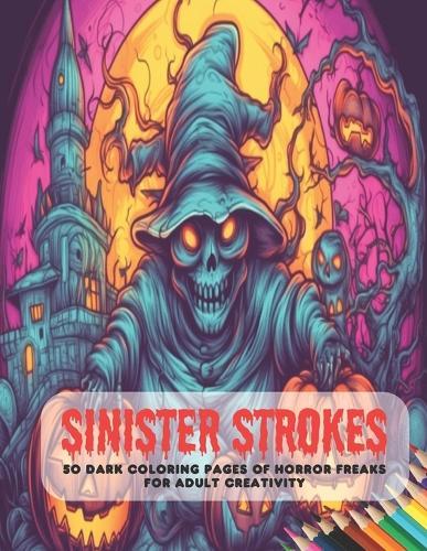 Sinister Strokes: 50 Dark Coloring Pages of Horror Freaks for Adult Creativity