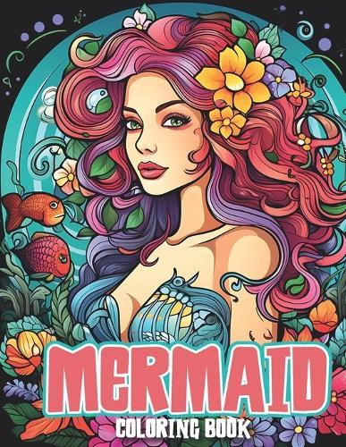 Mermaid Coloring Book: 50 illutrations for Teens and Adults One image per page with white back