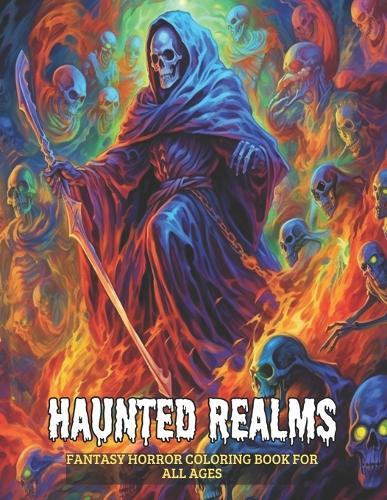 Haunted Realms: Fantasy Horror Coloring Book for All Ages, 50 pages, 8x11 inches