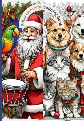 Xmas awesome coloring book: """Jolly Joy: A Festive Christmas Coloring Extravaganza!"""