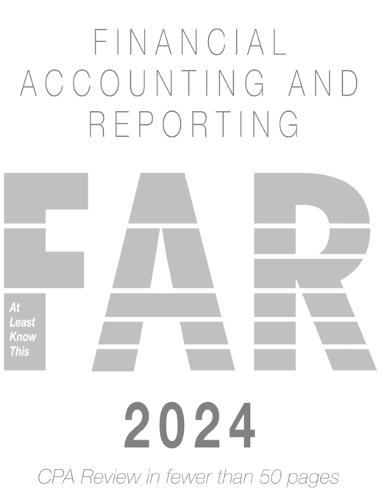 2024 CPA Exam Review - At Least Know This - Financial Accounting and Reporting