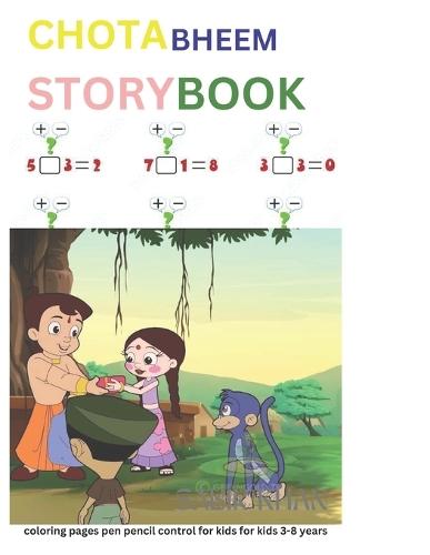 chota bheem storybook: coloring pages pen pencil control for kids for kids 3-8 years in English