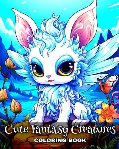 Cute Fantasy Creatures Coloring Book: Cute Mythical Creatures Coloring Sheets for Adults and Teens