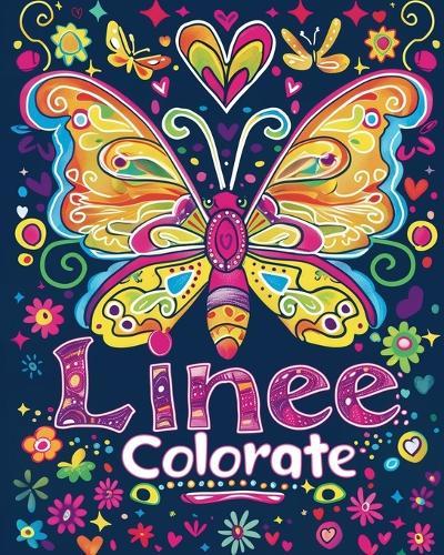 Linee colorate: Linee e Colori - Attività rilassante di colorazione di farfalle per bambini
