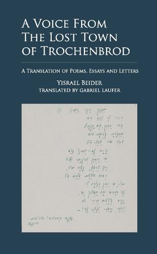 A Voice from The Lost Town of Trochenbrod: A Translation of Poems, Essays and Letters by Yisrael Beider
