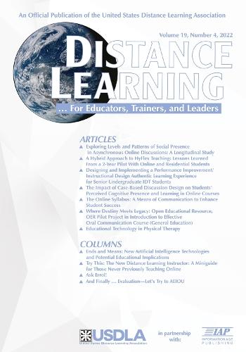 Distance Learning Vol 19 Issue 4