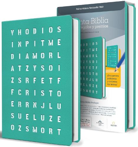 RVR 1960 para Regalos y Premios, Aguamarina con Sopa de Letras / Spanish Bible RVR 1960 Gift and Award Bible, Aquamarine Special Edition Wordsearch Cover