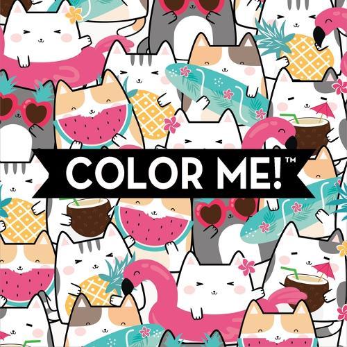 Color Me! Cats - Keepsake Coloring Books Compact Edition with Cat Quotes 7x7 Inches Portable Coloring Book for Beach & Summer Fun, Cat Lovers, Adults & All Ages