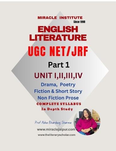 English Literature UGC NET JRF: Part 1, UNIT I, II, III, IV