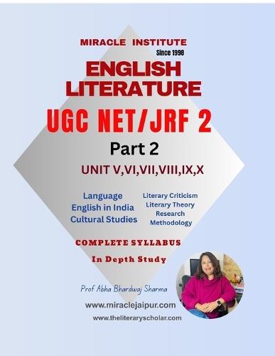 English Literature UGC NET JRF 2: Part 2 Units V VI VII VIII IX X