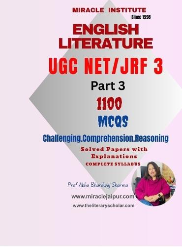 English Literature UGC NET JRF 3: 1100 MCQs Challenging.Comprehension.Reasoning