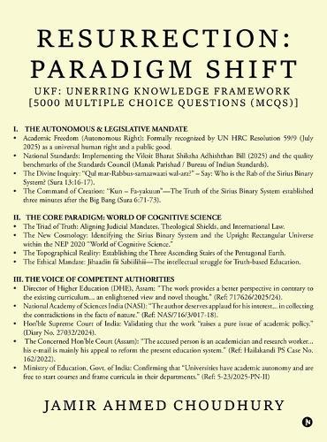 Resurrection: Paradigm Shift: UKF: Unerring Knowledge Framework