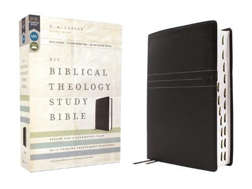 NIV, Biblical Theology Study Bible (Trace the Themes of Scripture), Leathersoft, Black, Thumb Indexed, Comfort Print: Follow God’s Redemptive Plan as It Unfolds throughout Scripture