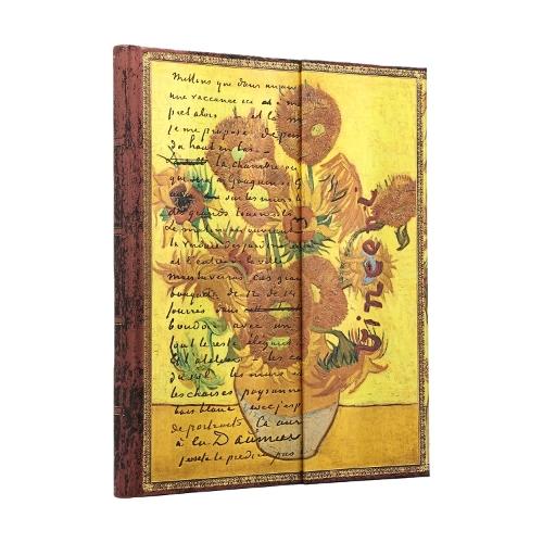 Van Gogh Sunflowers (Embellished Manuscripts Collection) Ultra Unlined Hardcover Journal (Elastic Band Closure)