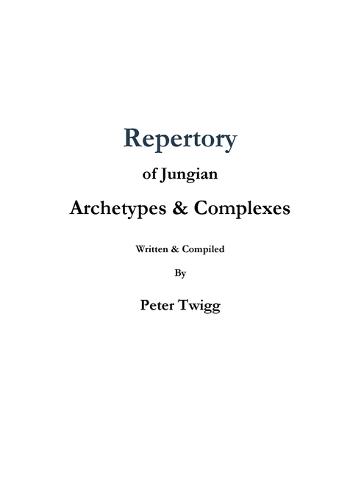 Repertory of Jungian Archetypes & Complexes