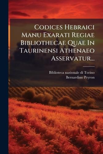 Codices Hebraici Manu Exarati Regiae Bibliothecae Quae In Taurinensi Athenaeo Asservatur...