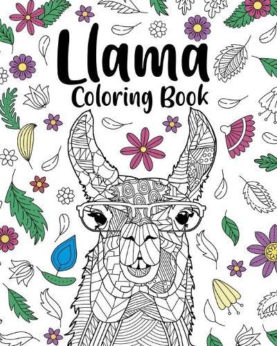 Llama Coloring Book: Adult Coloring Book, Gifts for Llama Lovers, Floral Mandala Coloring Pages
