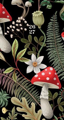 Forest Mushroom 2-Year 2026-27 3.5 X 6.5 Monthly Pocket Planner