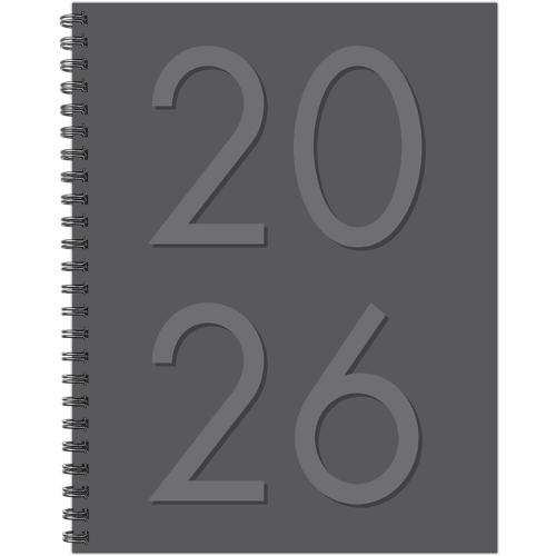 Charcoal 2026 8.5 X 11 Weekly Monthly Softcover Planner