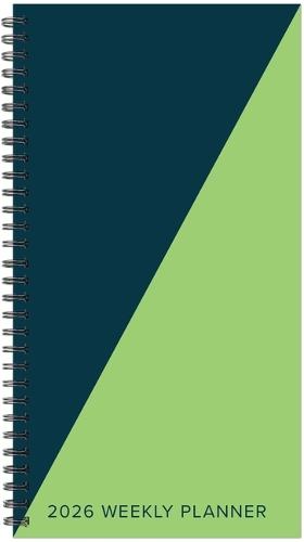 Navy Lime Duotone 2026 3.5 X 6.5 Softcover Weekly Spiral