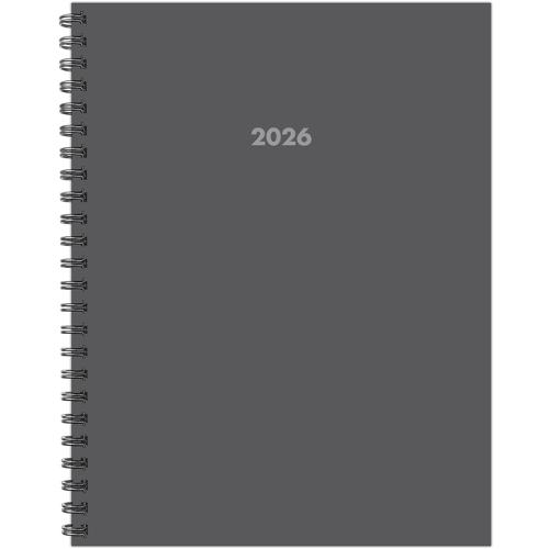 Basic Gray 2026 8.5 X 11 Weekly Monthly Softcover Planner