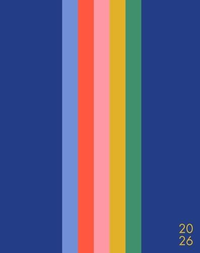 Bold Stripe 2026 7.5 X 9.5 Booklet Monthly Planner